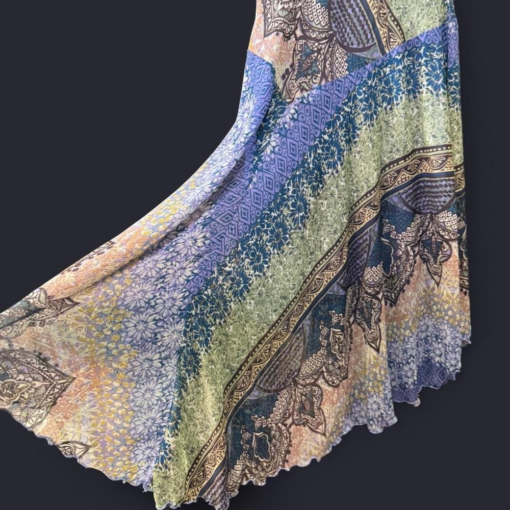 Rabbit Rabbit Rabbit Patchwork Print Midi Sleevel… - image 7